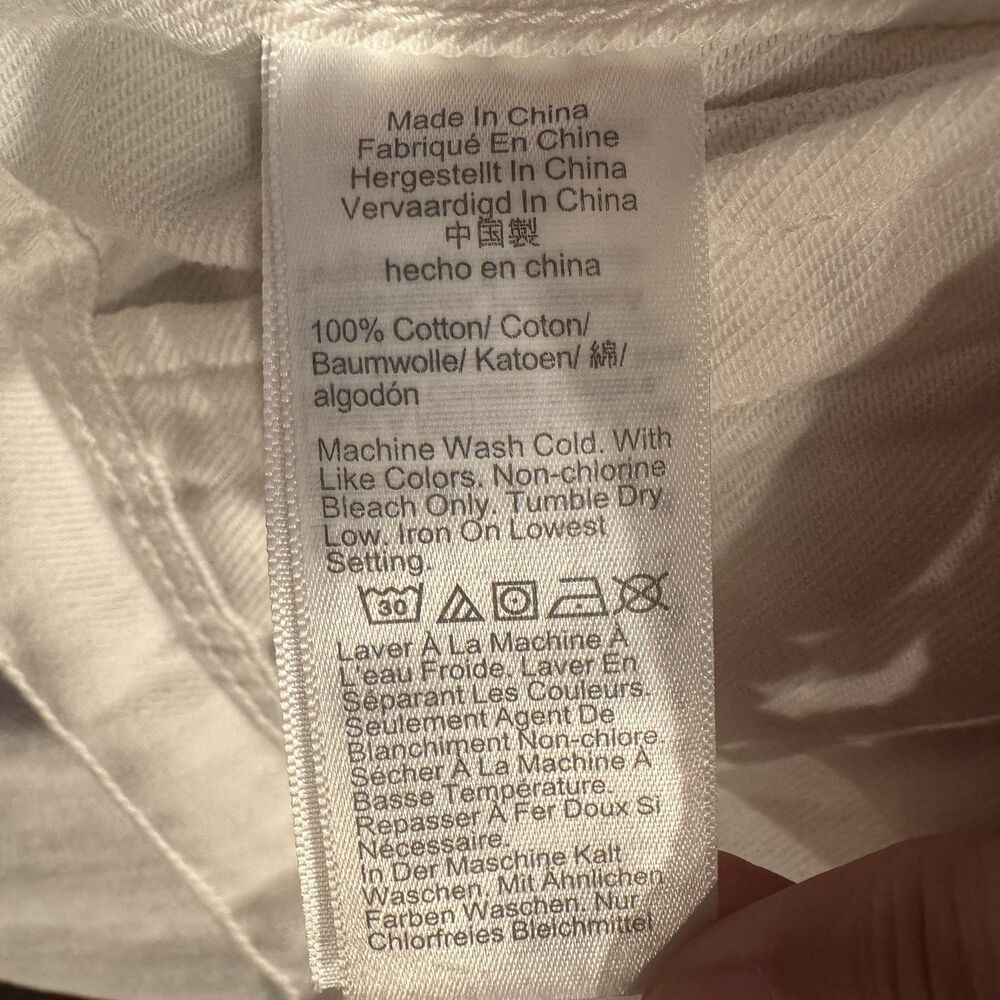 J Crew Women’s White Cropped Denim Classic Trucker Jacket Size M - Picture 13 of 16